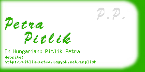petra pitlik business card